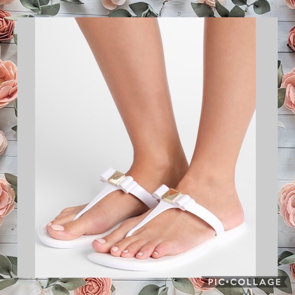 Micheal Kors Caroline Jelly White Sandals
